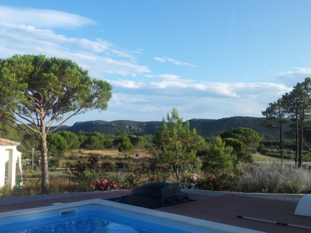 Kvällsbild från terassen mot söder